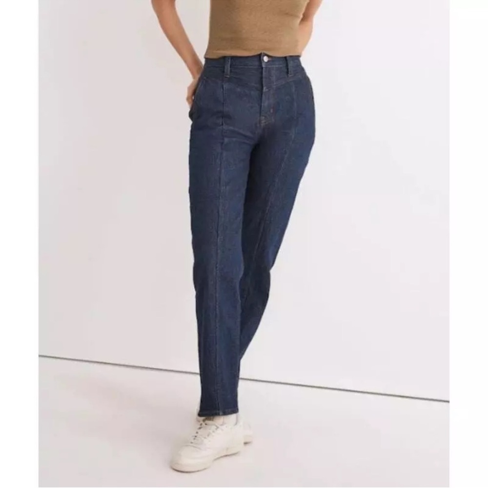 Madewell The Perfect Vintage Straight Jean in Greenhaven Wash: Seamed Version 24